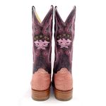 NWT El General Pink Caiman Pointed Toe Boots Women’s Size 8 Embroidered Western Photo 3