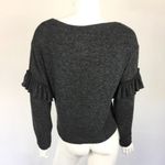 ZARA  Sweater Small Gray Stretch Soft Boat‎ Neck Photo 4