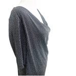 Connected Woman Sparkly Metallic Thread Shift Dress Black Silver Size 18W Photo 3