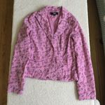 Coffee Shop Y2K Floral Corduroy Pink Blazer Jacket - Sz Medium Photo 0