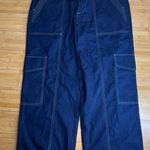 Free Assembly NAVY BLAZER Women's 100% Cotton Cargo Pants,Pockets,Casual|Size:M White Size M Photo 0
