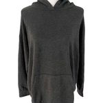 Lulus NWT Dark Gray Boxy Oversized Fleece Lined Lightweight Hoodie Sweatshirt XS Photo 0