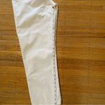 ZARA Jeans Womens Size 4 White High Rise Distressed 25" Inseam Photo 8