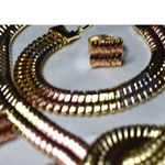 Source Unknown NWOT 4pc Set Renfest Cosplay Gothic Gold/Silver/Pink Rainbow Metal Necklace Set Photo 5