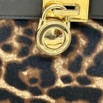 Michael Kors Hamilton Traveler Messenger/Crossbody Bag. Leopard Haircalf Photo 7