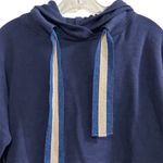 Ramy Brook Women's Navy Blue Tatum Puff Sleeve Hoodie Sweatshirt Size L Photo 3
