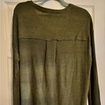 Altar'd State Altar’d State Dark Green Waffle Knit Sweater V Neck Photo 1