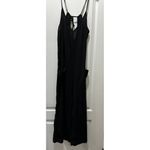 Sanctuary Womens Black Wide Leg Tie Back Jumpsuit Sz L Beach Cover Up Photo 2