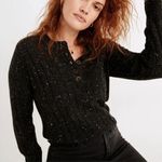 Madewell NEW Donegal dowden Henley Sweater in Coziest Yarn, black, plus size 3X Photo 0