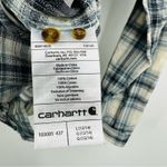 Carhartt | Women's Fairview Plaid Shirt In Steel Blue Size Large Photo 5