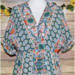 None Boho Women Size L Floral Print V-Neck Batwing Sleeve Casual Vacation Dress Photo 1