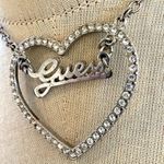 Guess  Rhinestone Open Heart Necklace Photo 1