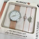 NEW Women's AURIOL Silver Tone Classic Dress Casual Watch heart bands running Photo 0