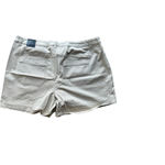 Lane Bryant Khaki Shorts Size 24 Mid Rise Cotton Stretch Chino NWT Beige Tan Photo 3
