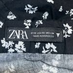 ZARA  Women's Black Floral Ruffle Faux Wrap Zipper Mini A-Line Flared Skirt Sz XS Photo 3