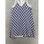 Paper Crane Women's Pull On Dress Sleeveless Coverup One Size Blue Lace Trim Photo 9