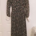 Japanese Pleaded Multicolored Floral Collar Dress Size XS Photo 4