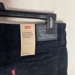 Levi's Levi’s black classic mid rise skinny wide wale corduroy jeans size 28 Photo 11