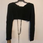 Windsor  black knitted cropped top sweater size medium Photo 0