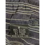 Ellen Tracy  Navy Sheer Striped Button Down Blouse Women’s 8 Evening Party Photo 4