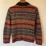 Vintage NorthStyle Multi Color Zip Front Cardigan Size Medium Black Photo 2