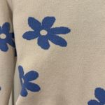 Forever 21  Daisy Crop Cardigan Cream Blue Small Preppy Twee Coquette Spring Chic Photo 5