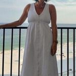 AREA STARS White Cotton Waist Cinching Sleeveless Jean A Photo 8