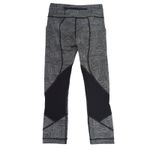 Lululemon  Pace Rival Crop Leggings‎ Capri Pocket Black Pattern Mesh Women's Sz 4 Photo 1