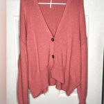 Free People found my friend cardigan, coral, textured, large Photo 2