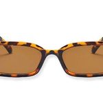 🆕Brown Tortoiseshell Cat Eye Square Rectangle Tinted Lens Sunglasses Photo 1
