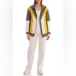 Avec Les Filles  Colorblock Nylon Track Jacket - Size L‎ - Olive Multi - NWT Photo 3