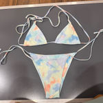 SheIn Pastel Tie-Dye String Bikini Photo 0