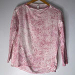 Lululemon  Back in Action Long Sleeve‎ Shirt Size 2 Cirrus Wash White Pink Peony Photo 0