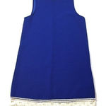 Everly Blue Crepe Crochet Trim Shift Dress Photo 0