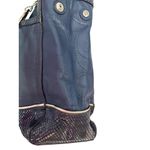 Coach Park Elevated Leather Snakeskin blue Carryall Shoulder Bag Photo 3