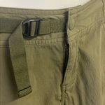 prAna  Olive Green Outdoor Nylon Blend Adjustable Waist Capri Pants- Size 4 Photo 4