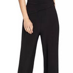 Ralph Lauren Lauren  Women's Solid Black Faux Wrap Jumpsuit Size 2 Photo 0