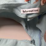 Reformation 'Kiwi' Turquoise Blue Asymmetrical Cutout High Slit Dress 4 Photo 8