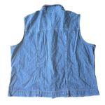 Casey & Max Embroidered Denim 100% Cotton Vest with Colorful Trim Size‎ XL Blue Photo 1