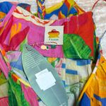 Farm Rio  Womens Large Cotton Summer Picnic Sleeveless V-neck Midi Dress Vacation Photo 7