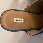 Olsenboye  denim studded peep toe 5” clog heels. Size 8.5. NWOT. Photo 1