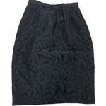 Gibson‎ Palermo Skirt Women X Small Black Brocade Floral Zip Pencil Vintage 80's Size XS Photo 0