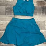 Sincerely Jules Turquoise Active Skort And Tank Set Photo 0