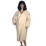 1990s Eva Tralala Paris Wool Boucle Open Front Coat Made in France Medium Large Photo 1