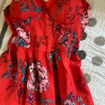 Band of Gypsies Red Floral Maxi Dress Photo 2