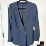 J.Crew J.‎ Crew 365 Crepe French Girl Collarless Navy Double Breasted Blazer Size 2 Photo 1