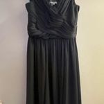 H&M Womens Dark Gray Midi Tank Dress Size 6 Pleated Wedding Cocktail Party Photo 0