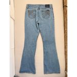 Levi Strauss SIGNATURE Juniors Size 9 Light Blue Denim Low Rise Flare Jeans Photo 2