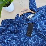 Sachin & Babi Dress Womens 2 Brielle Floral Print Tiered Tie Neck Satin Midi Blue Photo 13