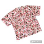 Betty Boop  Valentine's Heart Print Scrub Top Size 3XL XXXL Medical Dental Vet Photo 0